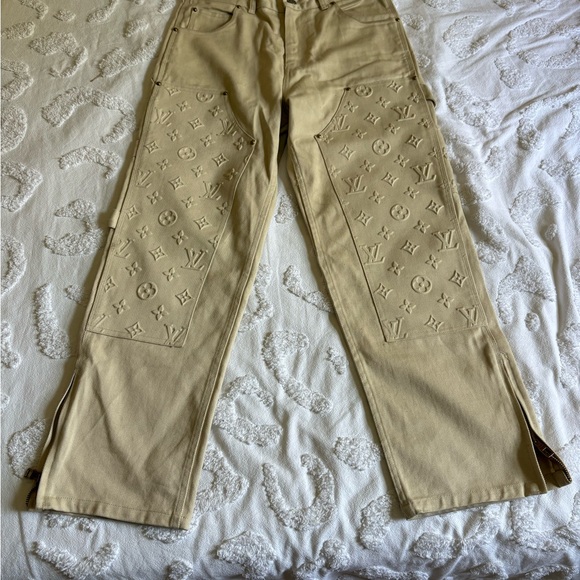 Men's Louis Vuitton Tan Designer Pants - Picture 1 of 8
